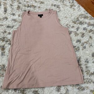 J. Jill Sleeveless Blush/Muted Pink Side Slit Tunic Tank Top